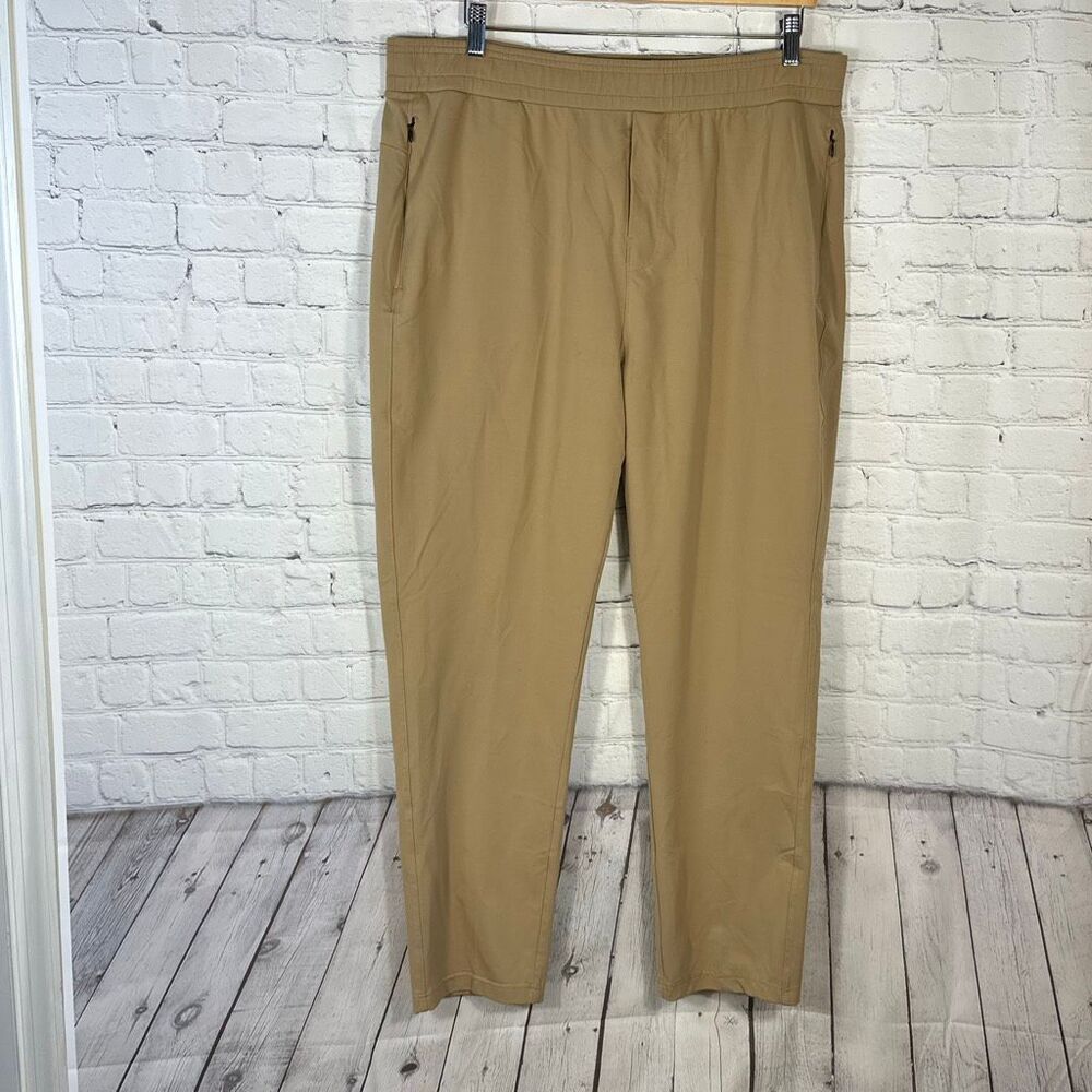 Public Rec Pants  Mens 38x30 Gamechanger  Brown Stretch‎ Athletic Drawstring
